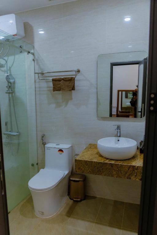 Koupelna v ubytování Gemstone Villa Măng Đen