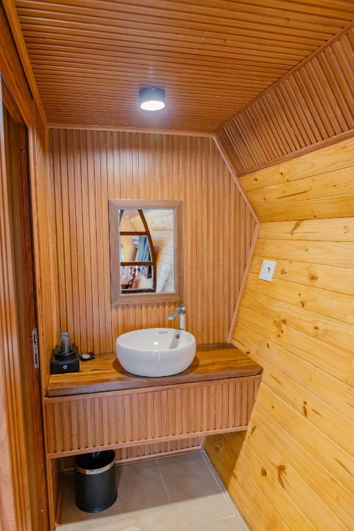 Koupelna v ubytování Gemstone Villa Măng Đen