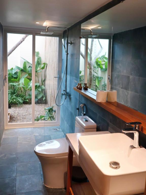 Koupelna v ubytování Vả Riverside Retreat
