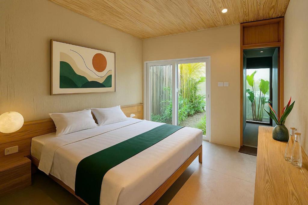 Postel nebo postele na pokoji v ubytování Vả Riverside Retreat