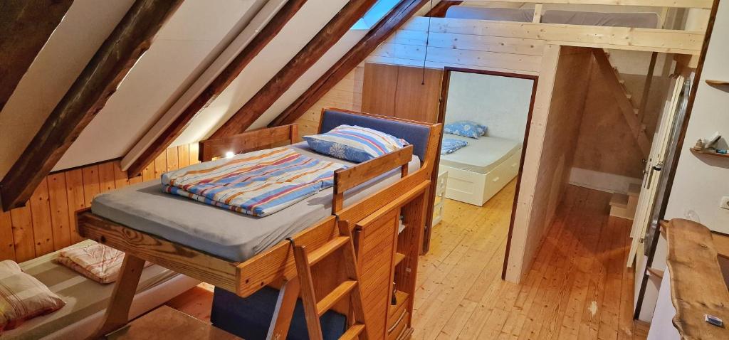 Postel nebo postele na pokoji v ubytování River loft