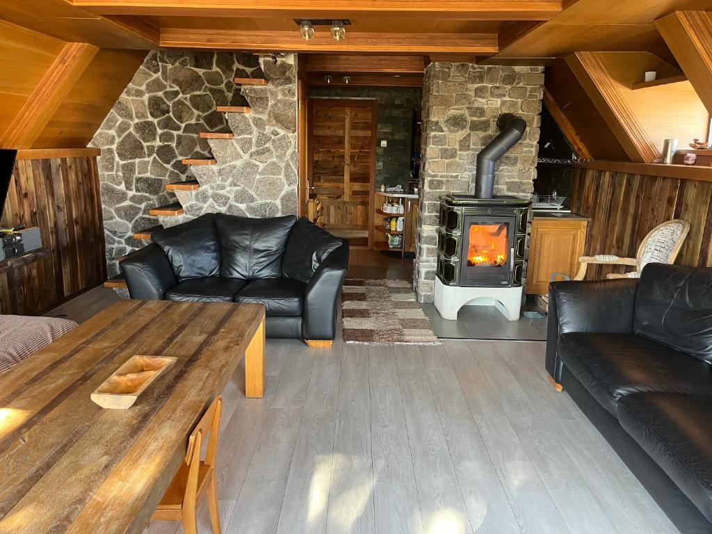 A seating area at Chata Dorotka
