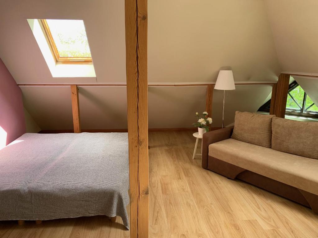 Postel nebo postele na pokoji v ubytování Nordes