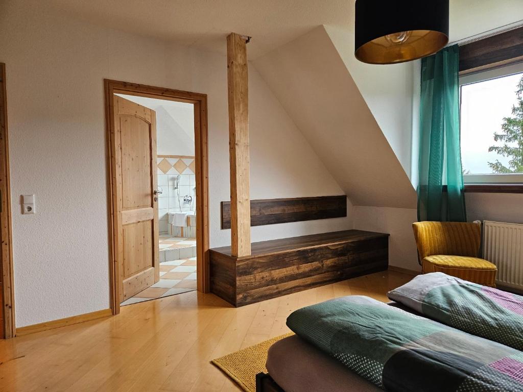 Postel nebo postele na pokoji v ubytování Gästehaus Senger