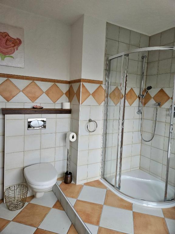 Koupelna v ubytování Gästehaus Senger
