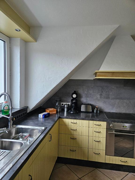 Kuchyň nebo kuchyňský kout v ubytování Gästehaus Senger