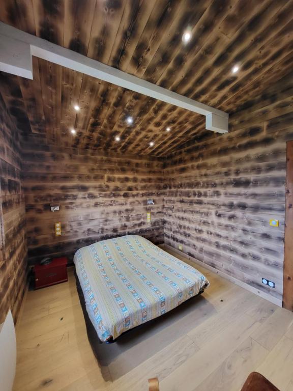 Postel nebo postele na pokoji v ubytování Chalet d'alpage avec vue incroyable