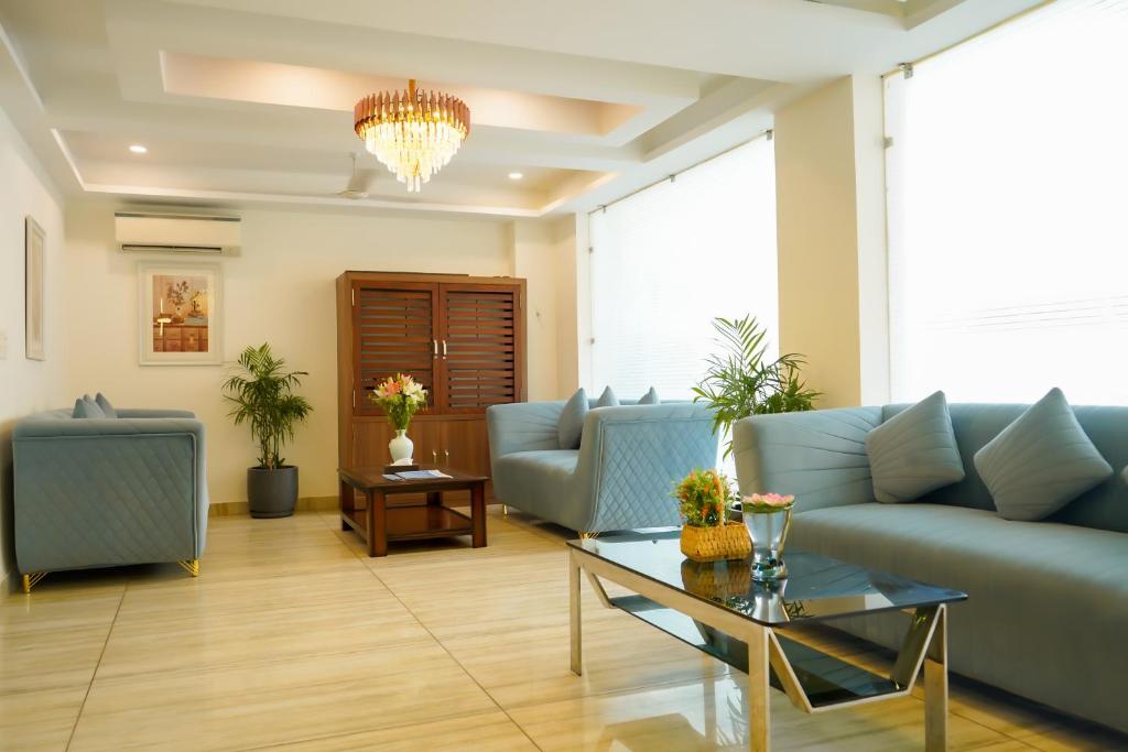 Posezení v ubytování Hotel The Luxe 18 - Golf Course Road