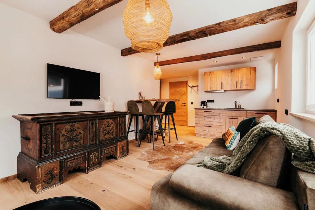 Kuchyň nebo kuchyňský kout v ubytování Hotel Glücksschmiede - Hinterglemm