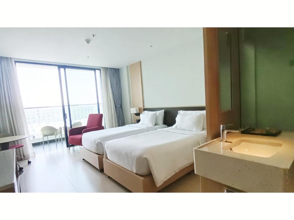 Phòng 2 Giường Đơn Nhìn Ra Biển