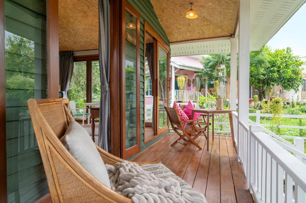 Balkón nebo terasa v ubytování Luxury Farm House