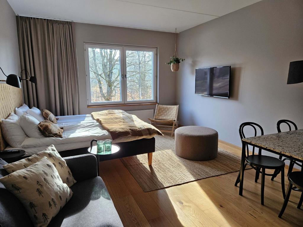 Posezení v ubytování Hotell Lassalyckan