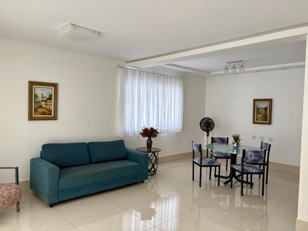 Et opholdsområde på Apartamento Mobiliado Completo