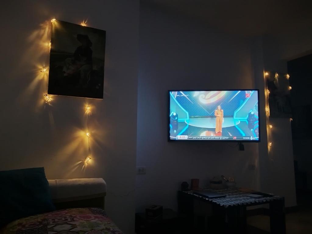 TV a/nebo společenská místnost v ubytování Nile Pyramidal view place