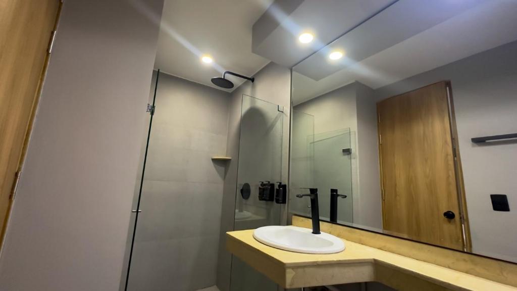 Koupelna v ubytování Hotel Blue Concept