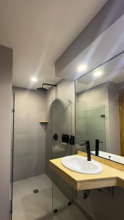 Koupelna v ubytování Hotel Blue Concept