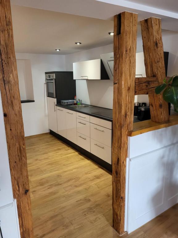 Kuchyň nebo kuchyňský kout v ubytování Ferienwohnung Maja