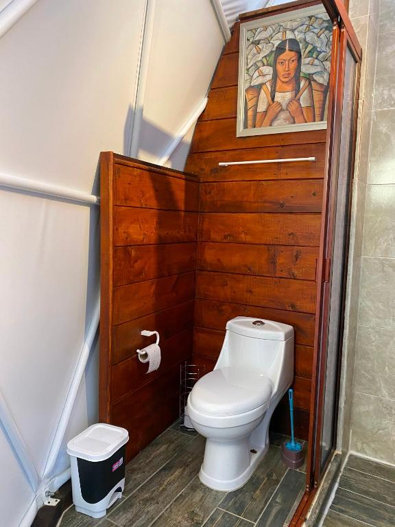 Koupelna v ubytování El Gato Glamping con vista a prismas basálticos