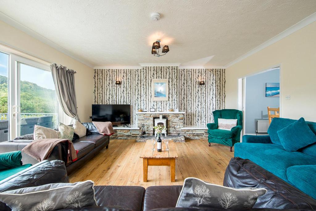 Posezení v ubytování Pine Lodge