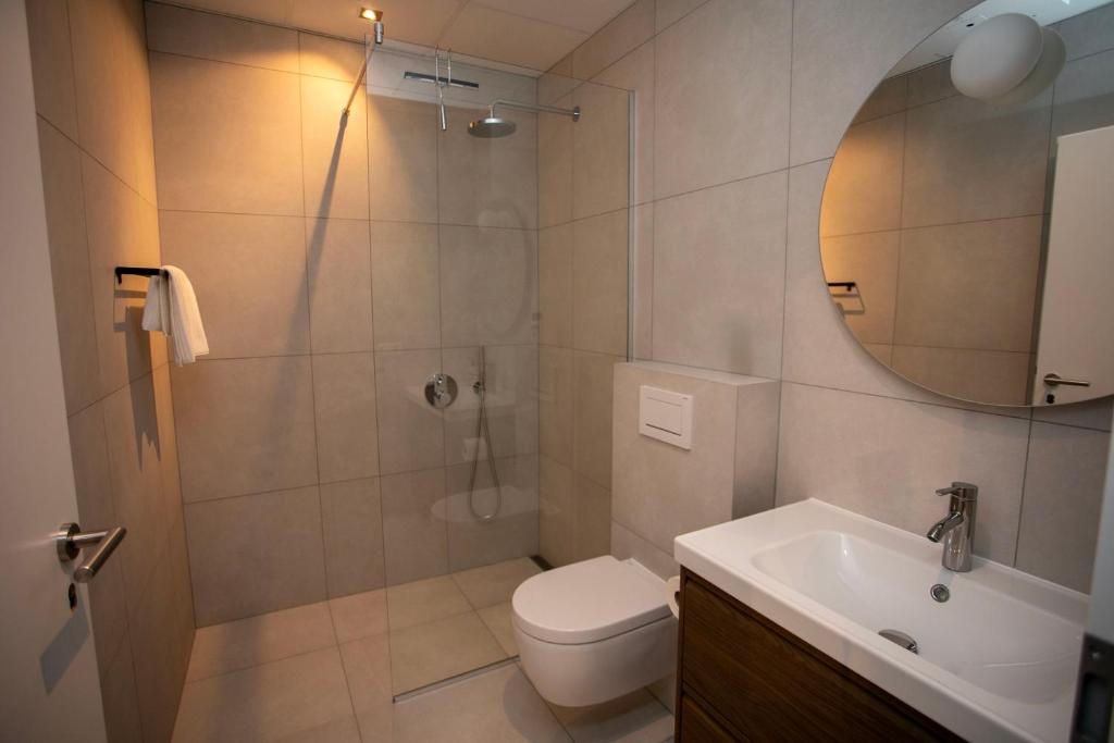 Koupelna v ubytování Skýjaborg Apartments