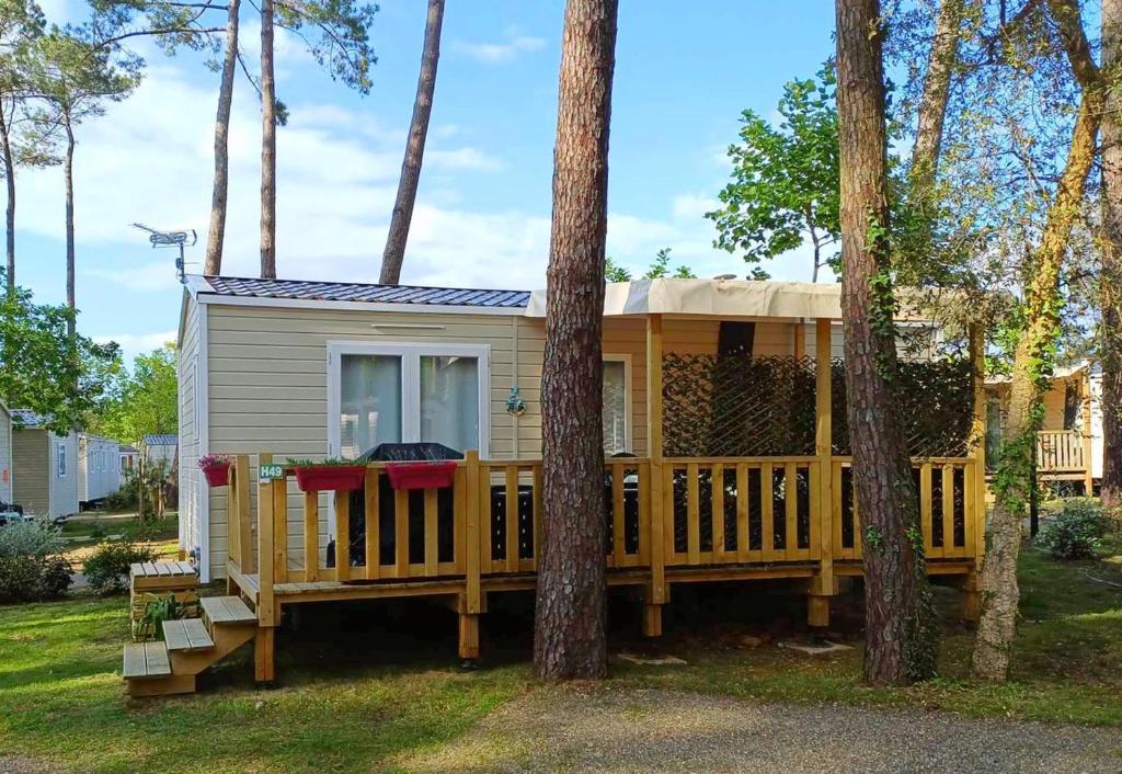 Zahrada ubytování MOBIL HOME à SEIGNOSSE dans les Landes près de la mer