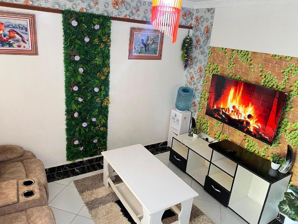 Posezení v ubytování Dynamic Fully Furnished Apartments in Nairobi, 14 km from Jomo Kenyatta International Airport and the SGR