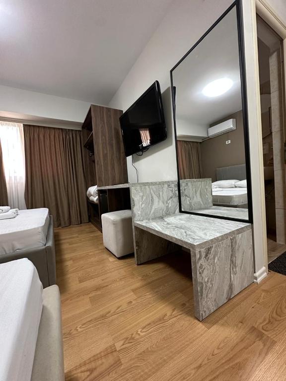 Koupelna v ubytování Hotel HER