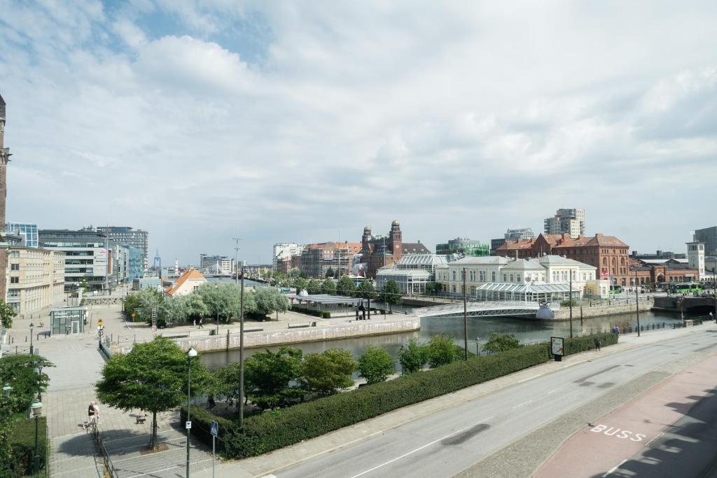 Nespecifikovaný výhled na destinaci Malmö nebo výhled na město při pohledu z hotelu