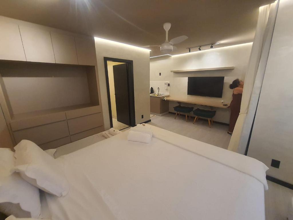 TV a/nebo společenská místnost v ubytování Theotókos Flats Apart-hotel