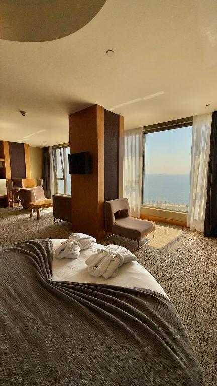A television and/or entertainment centre at The Green Park Pendik