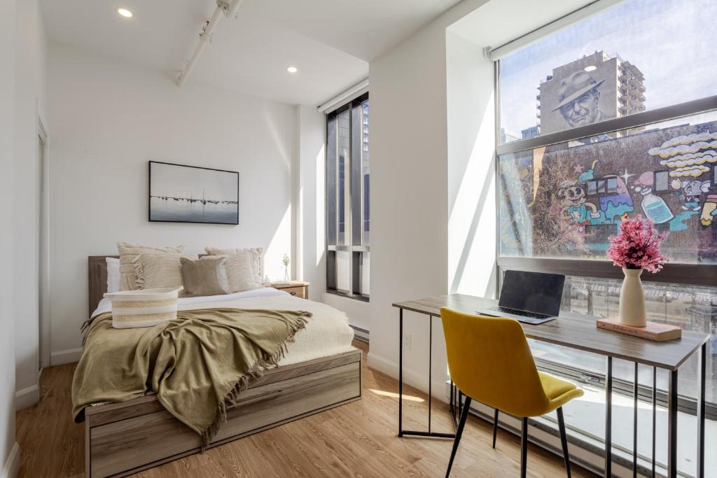 Χώρος καθιστικού στο Modern Studio on Bishop - Spotlight MTL