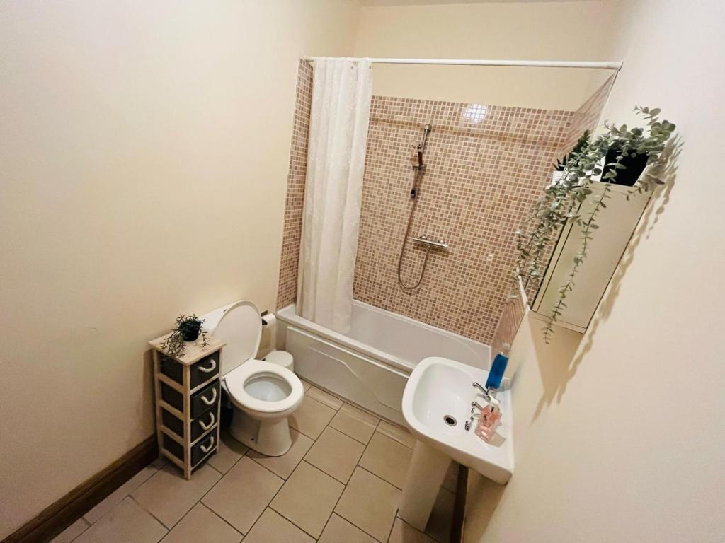 Koupelna v ubytování Habitación Cuádruple