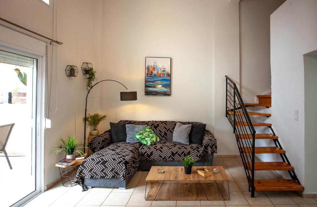 Posezení v ubytování Unique Apartment