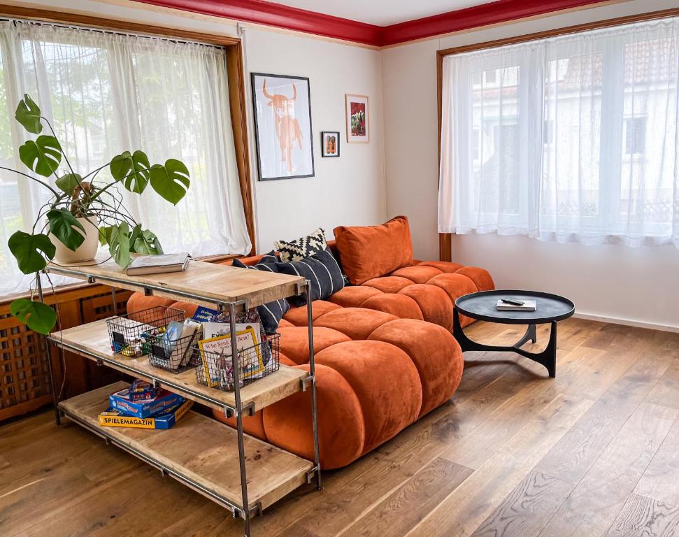 Χώρος καθιστικού στο Hacienda Flats - Wunderschöne Ferienwohnungen am Seewald