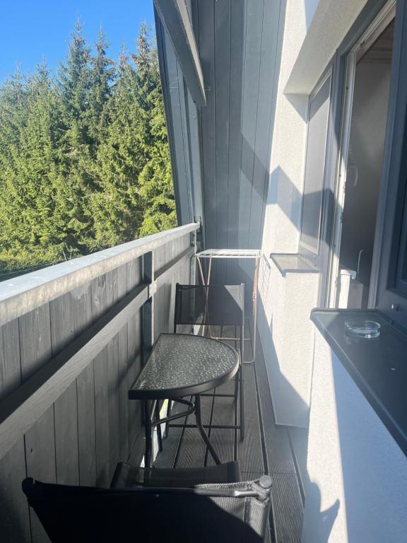 Balkón nebo terasa v ubytování Apartment Lipno Hůrka