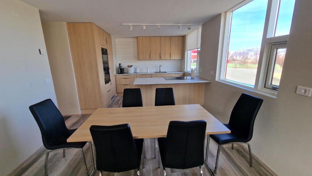 Eldhús eða eldhúskrókur á Hunavellir Guesthouse