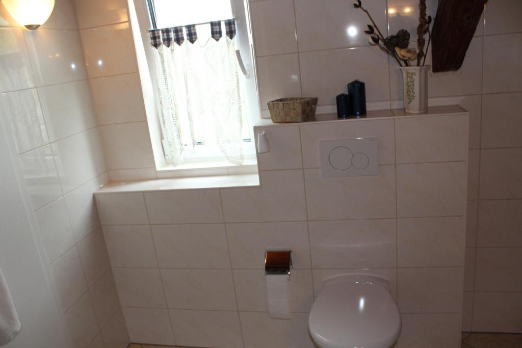 Koupelna v ubytování Gästehaus Glaubenstein