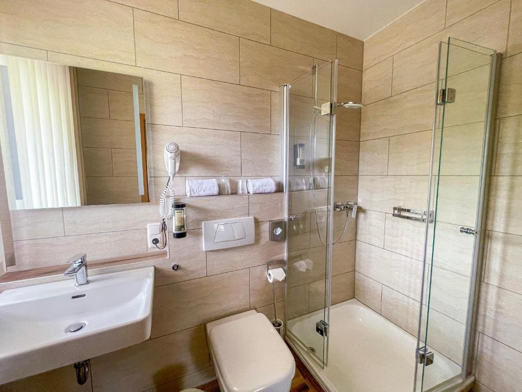 Koupelna v ubytování Gästehaus Forellenhof