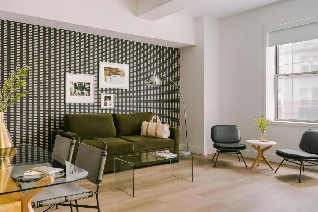 Posezení v ubytování Sonder by Marriott Bonvoy One Platt Apartments Financial District