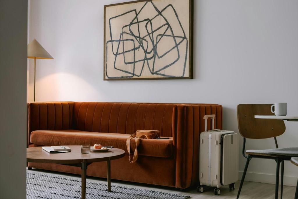 Posezení v ubytování Sonder by Marriott Bonvoy Court Square Apartments Long Island City