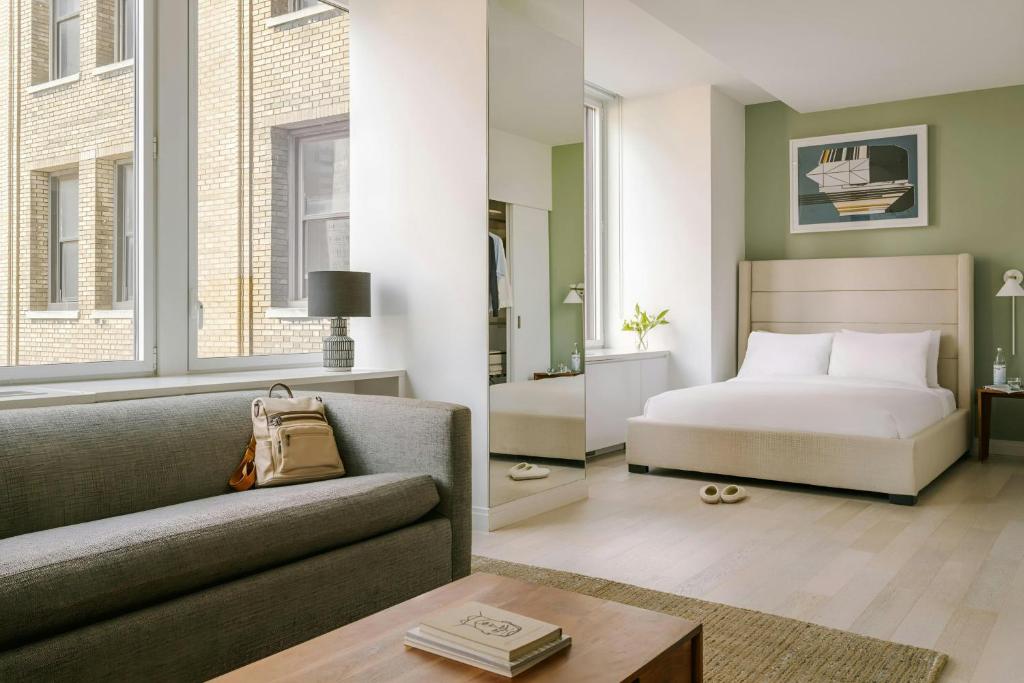 Posezení v ubytování Sonder by Marriott Bonvoy Battery Park Apartments Financial District