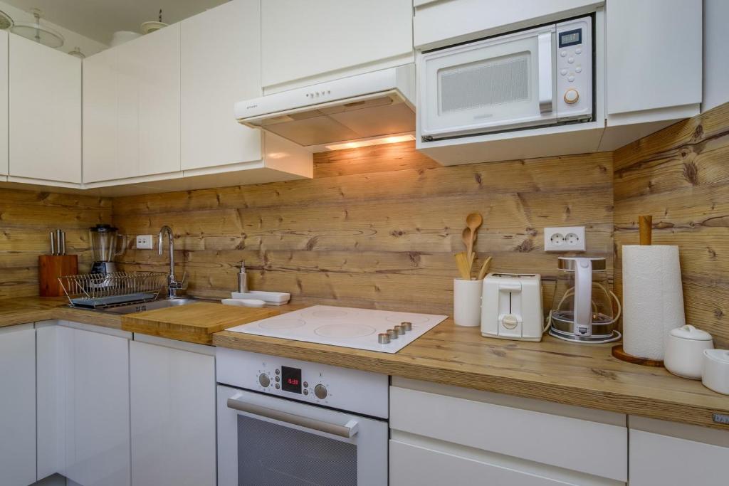 Kuchyň nebo kuchyňský kout v ubytování Beautiful Apartment Jelena 1
