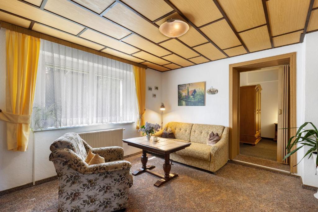 Posezení v ubytování Ferienwohnung am Bloschk