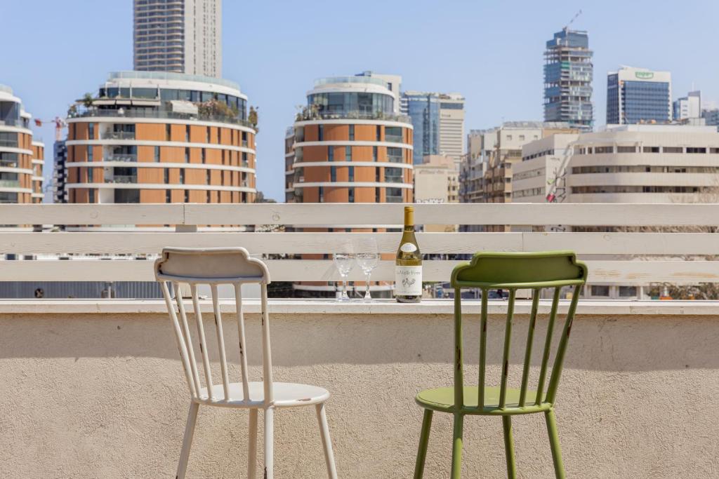 Balkón nebo terasa v ubytování Terasa TLV