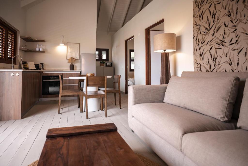 Kuchyň nebo kuchyňský kout v ubytování Botanique Bungalows Westpunt