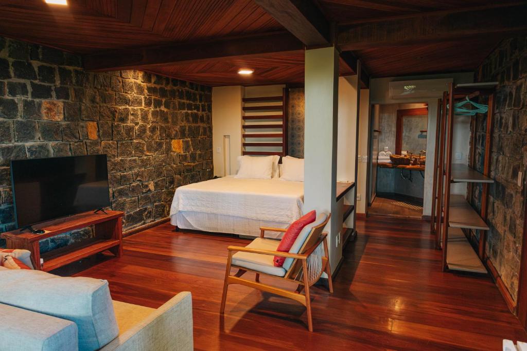Postel nebo postele na pokoji v ubytování Chocolate Hotel
