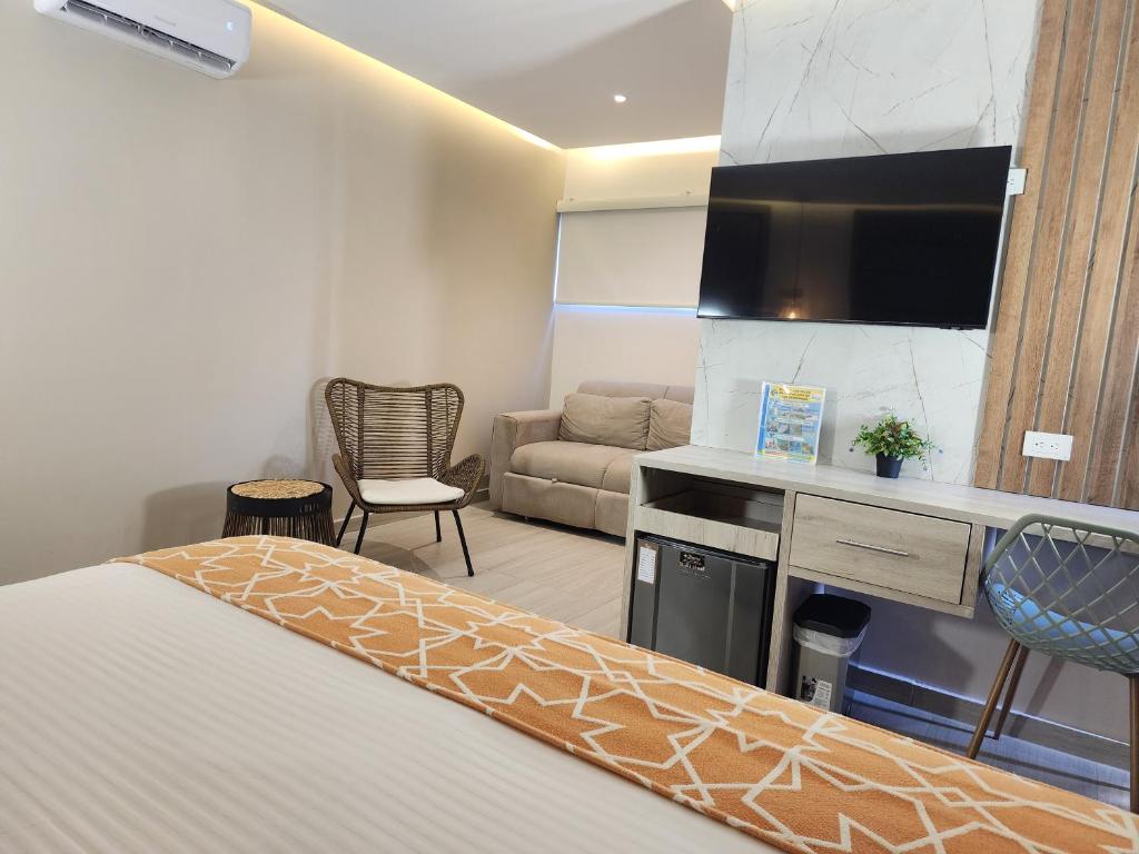 Posezení v ubytování Hotel y Cabañas Covemar