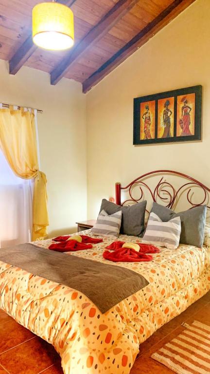 a bedroom with a large bed in a room at Complejo sierras de brochero in Villa Cura Brochero