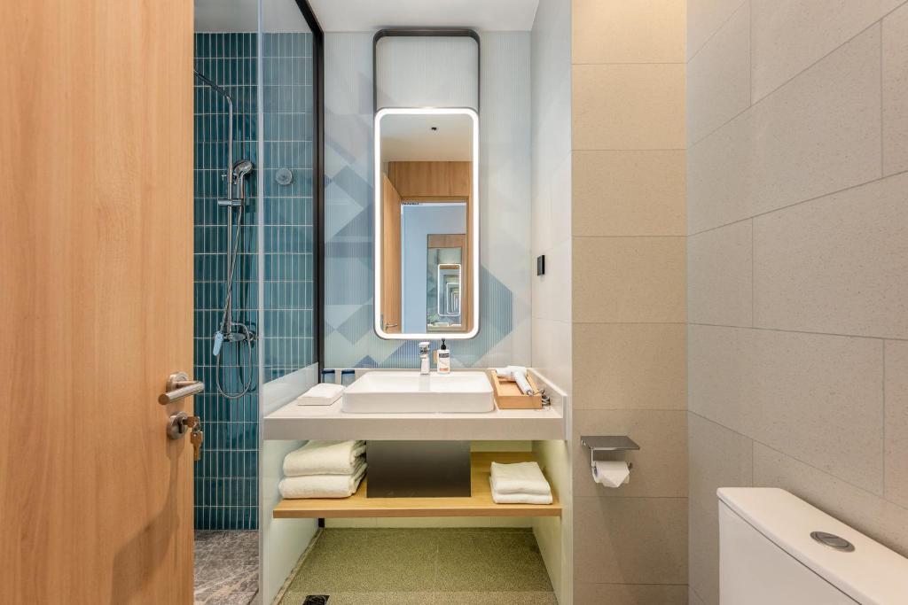 Koupelna v ubytování Holiday Inn Express Shanghai Hongqiao CBD by IHG