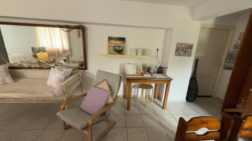 Posezení v ubytování Galini Relax Suite